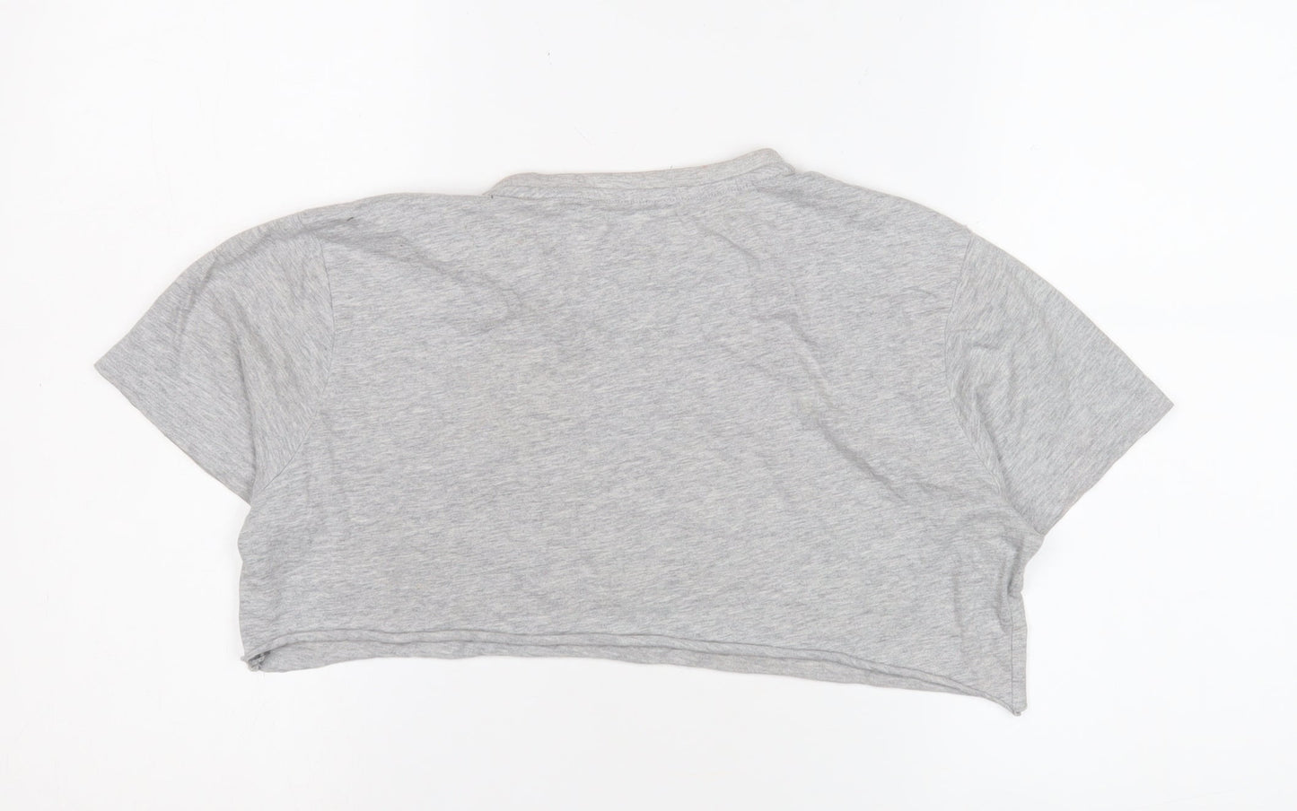Unisex Adults UK Size S Nike Grey Cropped T-Shirt