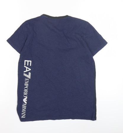 Emporio Armani Boys Blue Logo T-Shirt 14 Years