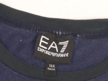 Emporio Armani Boys Blue Logo T-Shirt 14 Years