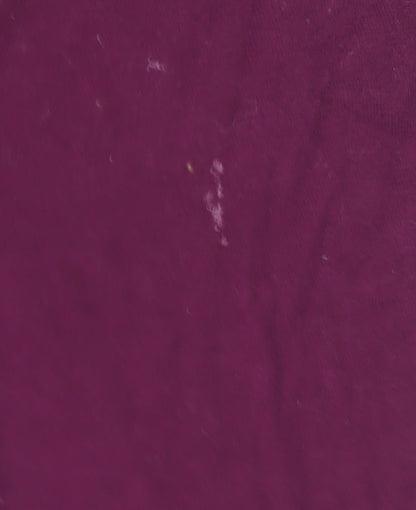 Nike Men's Purple V-Neck T-Shirt, Size L, Logo Accent