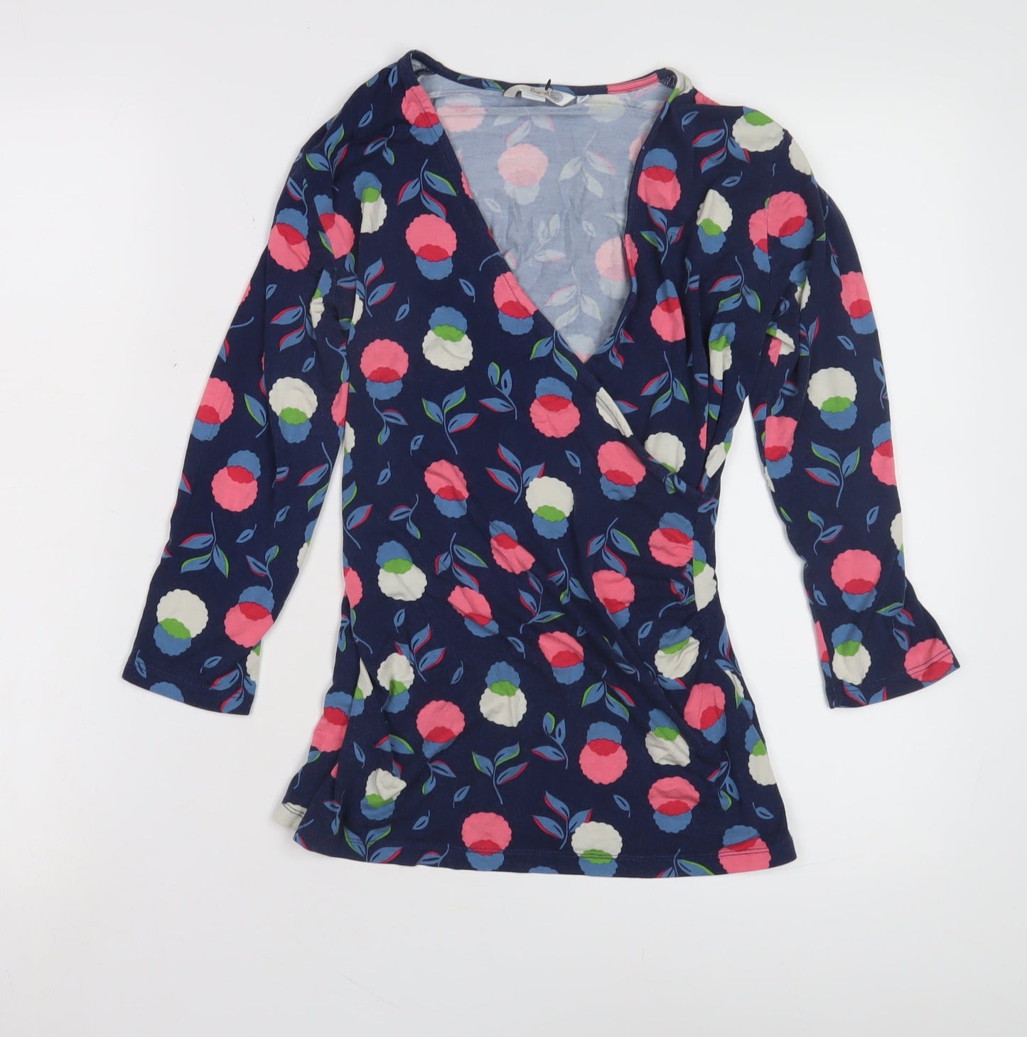 Boden Women's Multicoloured Floral Wrap Blouse Size 8