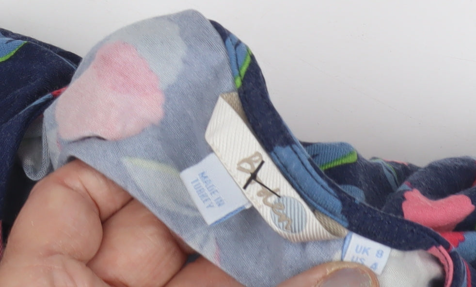 Boden Women's Multicoloured Floral Wrap Blouse Size 8