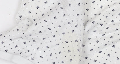 Pretty Green Men's White Geometric Polo Shirt, Size M