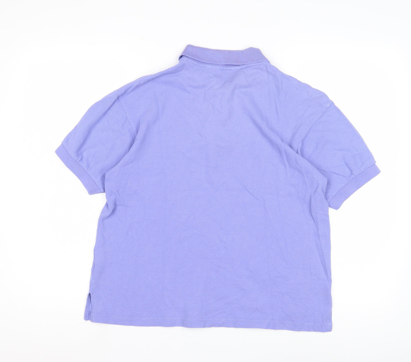 Damart Unisex Purple Polo Shirt, M, Casual Spring Wear