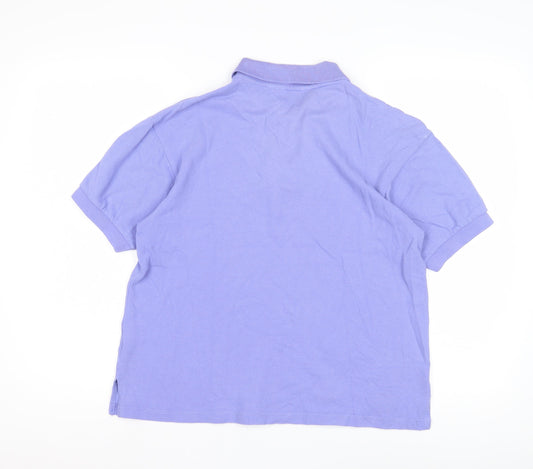 Damart Unisex Purple Polo Shirt, M, Casual Spring Wear