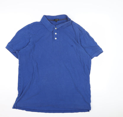 Jaeger Men's Blue Polo Shirt Large Short Sleeve