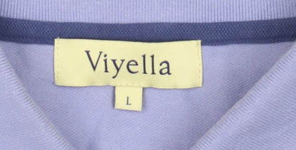 Womens UK Size L Viyella Blue  Polo