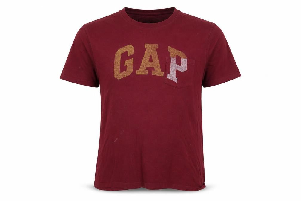 Gap Men’s Red XL T-Shirt with Logo, Short Sleeve
