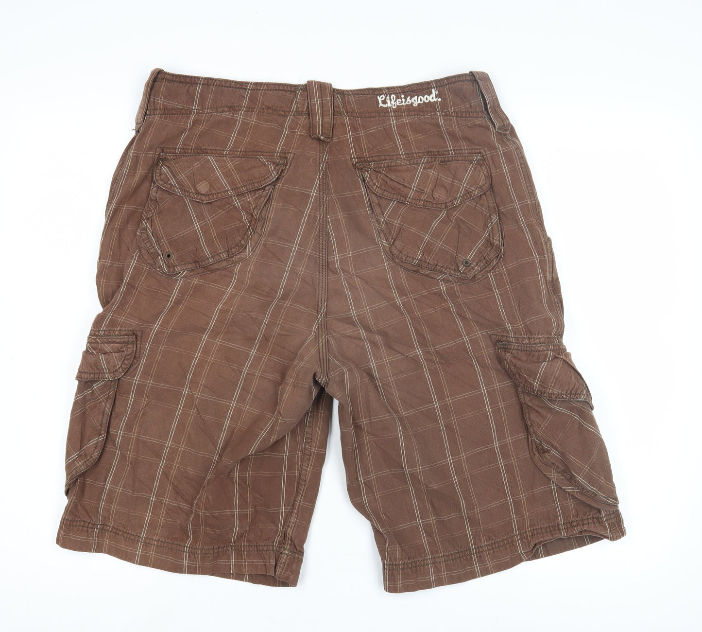 Life is good Men's Brown Cargo Shorts M