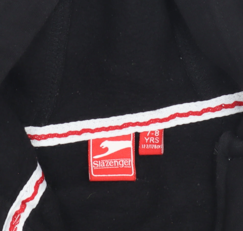 Slazenger Boys Black Full Zip Hoodie 7-8 Years