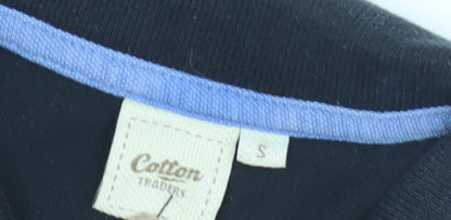 Cotton Traders Men's Black Polo Shirt, Size S