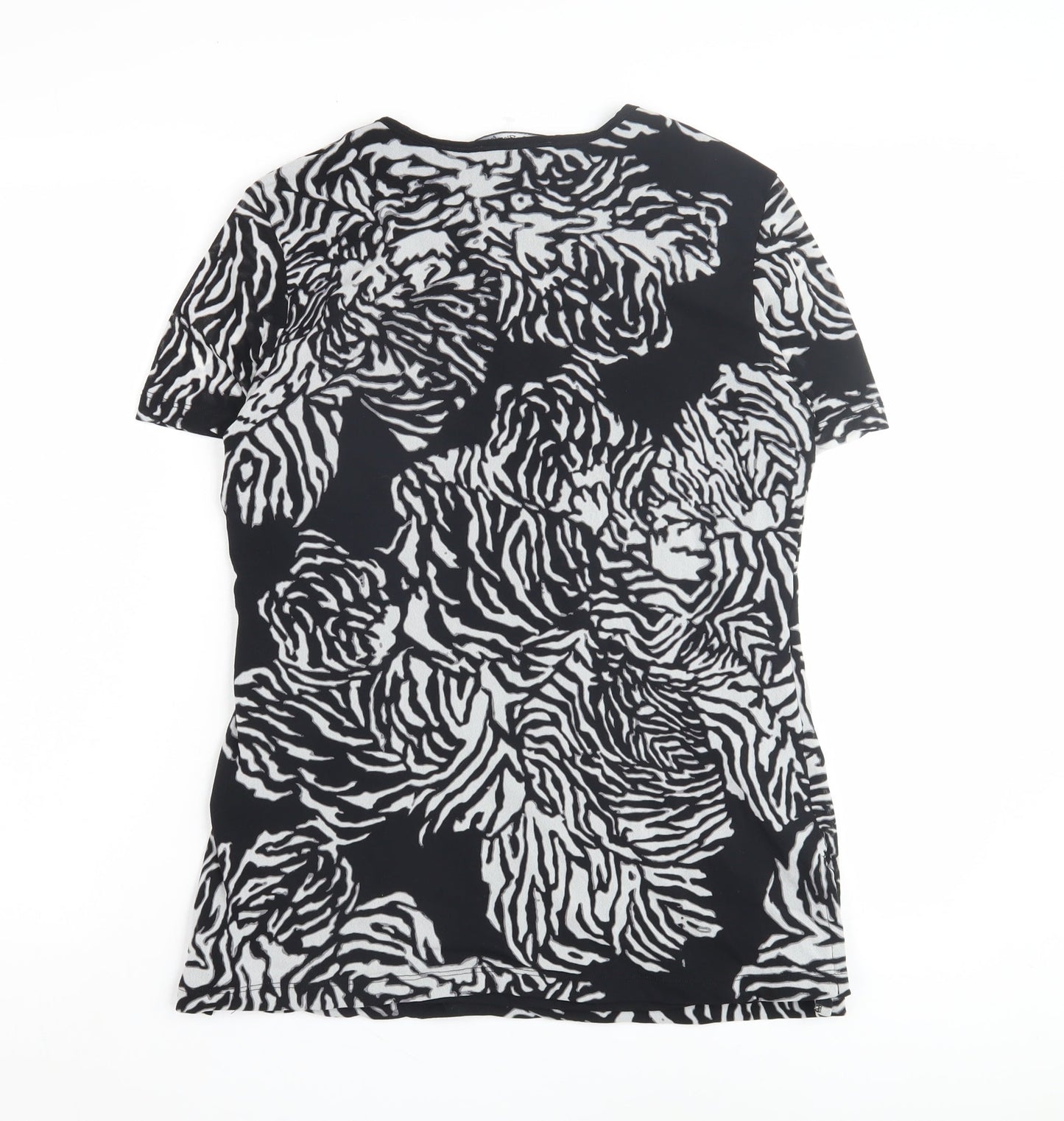 Betty Barclay Women's Black Animal Print T-Shirt Size 16