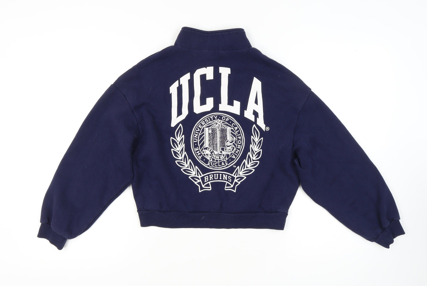 H&M Unisex Blue College Henley Sweatshirt M