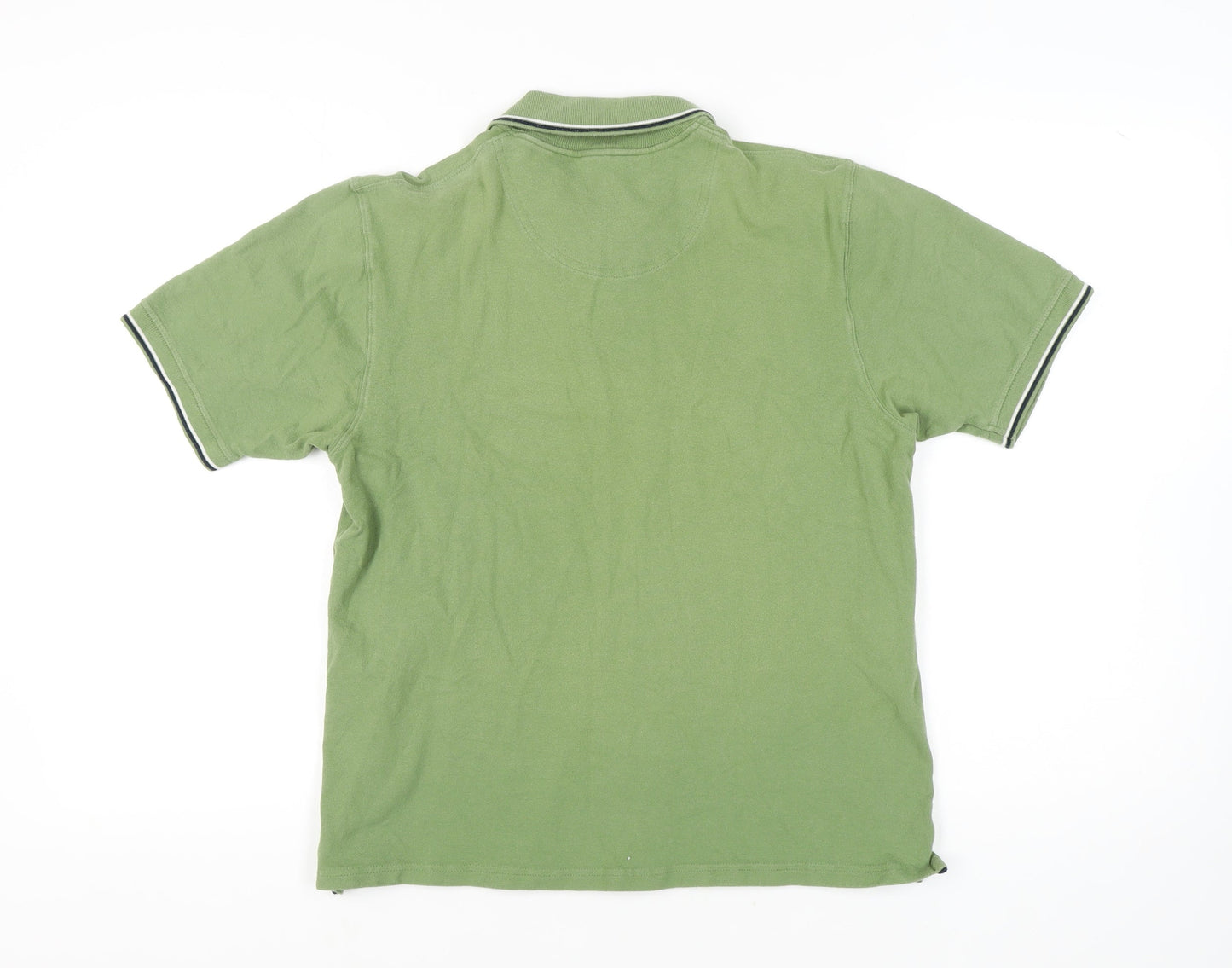 Marks and Spencer Men's Green Polo Medium