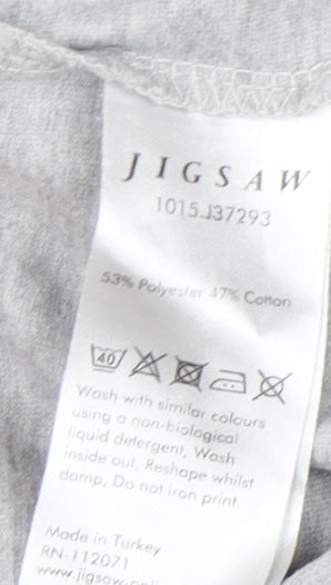 Womens UK Size XS Jigsaw Grey Basic T-Shirt