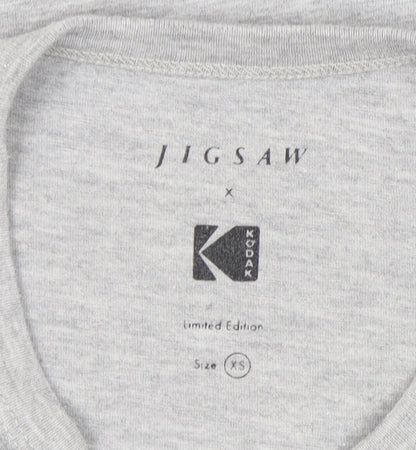Womens UK Size XS Jigsaw Grey Basic T-Shirt