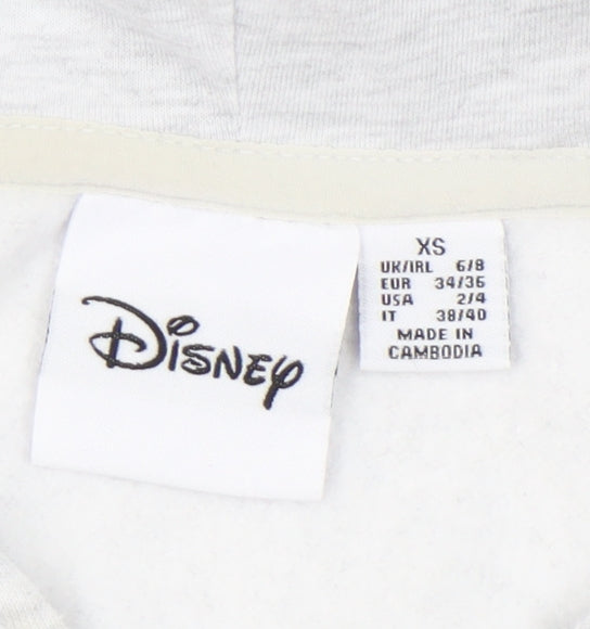 Womens UK Size XS Disney Grey Pullover Hoodie