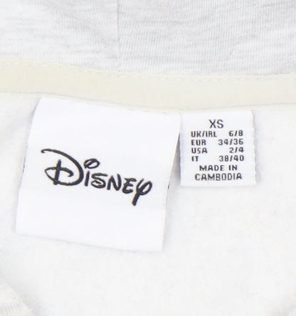 Womens UK Size XS Disney Grey Pullover Hoodie