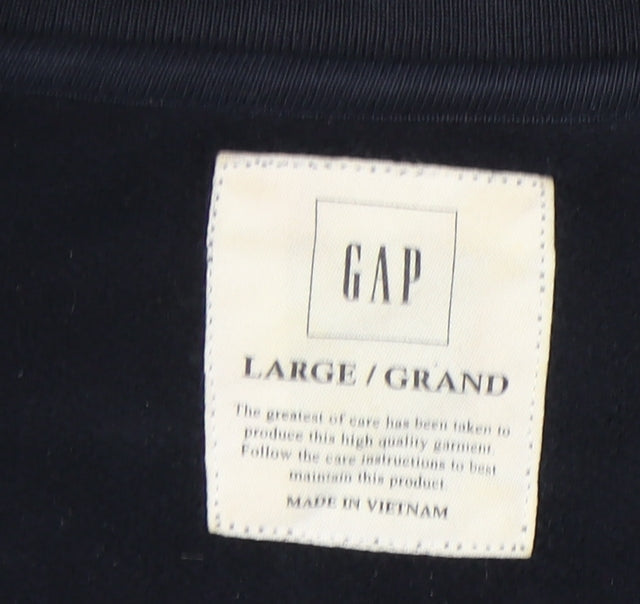 Mens UK Size L Gap Black Full Zip Sweatshirt