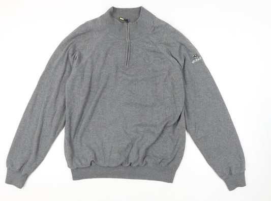 Stuburt Men's Grey High Neck Pullover Jumper M