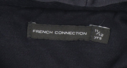 French Connection Boys Black Pullover Hoodie 11-12 Years