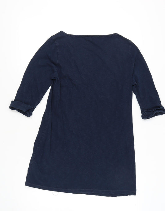 Marks and Spencer Women's Blue Shift Dress, Size 14