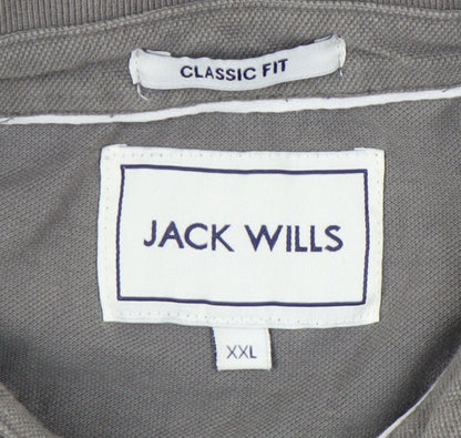 Jack Wills Grey Classic Fit Men's 2XL Polo Shirt