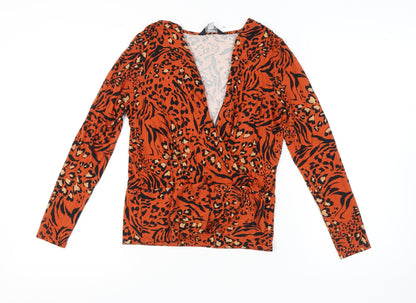 Womens UK Size 8 Dorothy Perkins Multicoloured Wrap Blouse