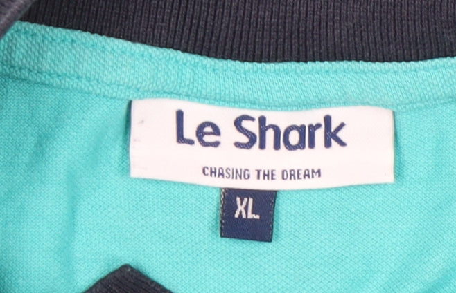 Le Shark Men's Blue XL Colourblock Polo Shirt