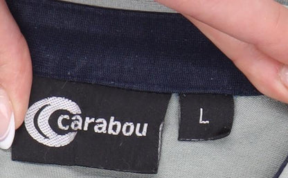 Carabou Men's Grey Polo Shirt - Size L, Short Sleeve