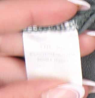 Carabou Men's Green Large Polo, Striped Cotton