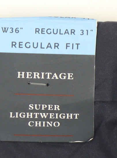 Marks & Spencer Men's Blue Chino Trousers 36R
