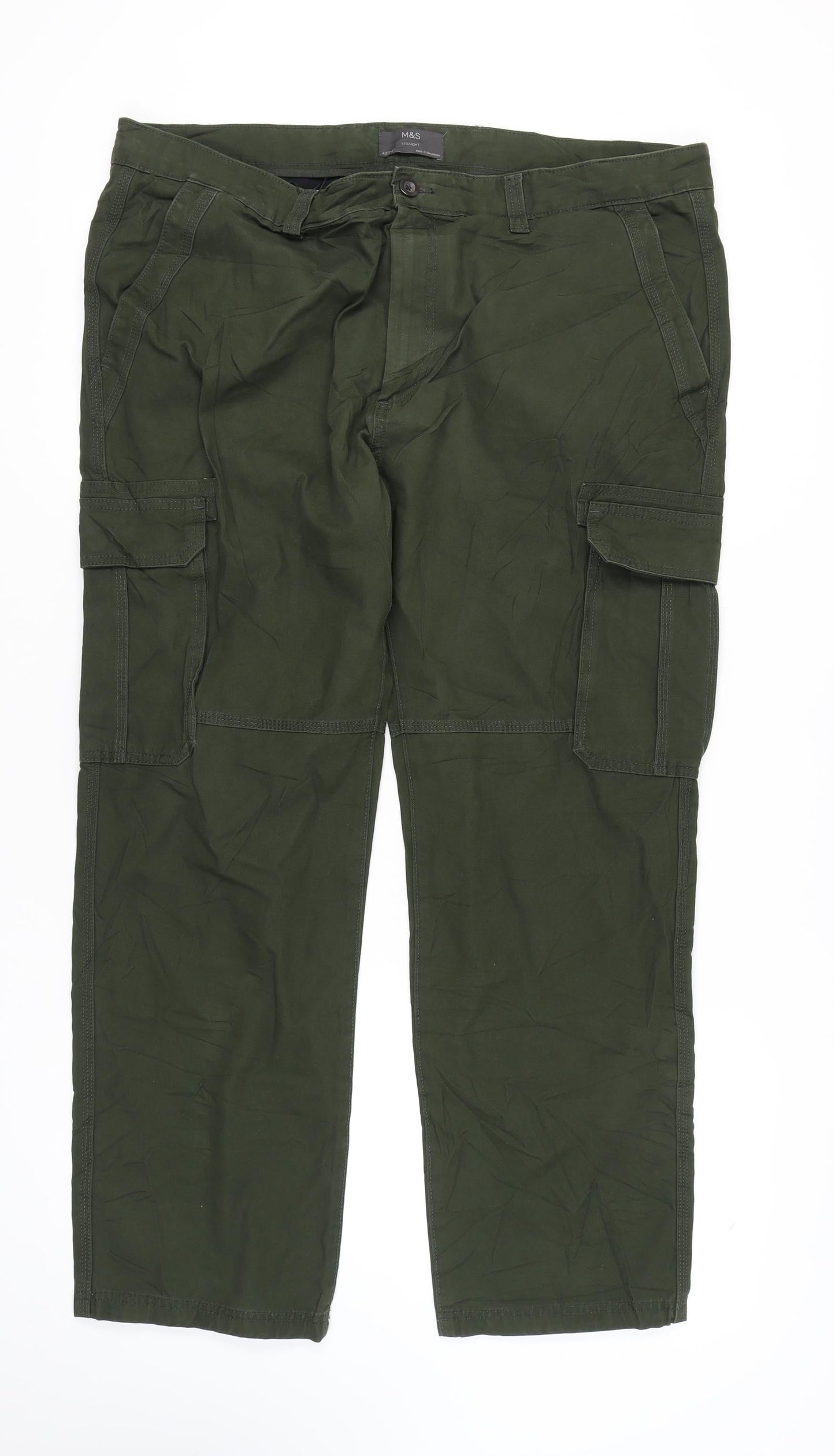 Marks and Spencer Men's Green Cargo Trousers Size XL