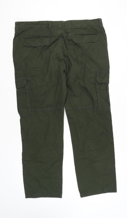Marks and Spencer Men's Green Cargo Trousers Size XL