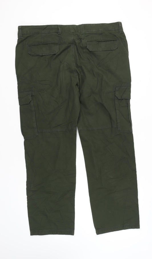 Marks and Spencer Men's Green Cargo Trousers Size XL
