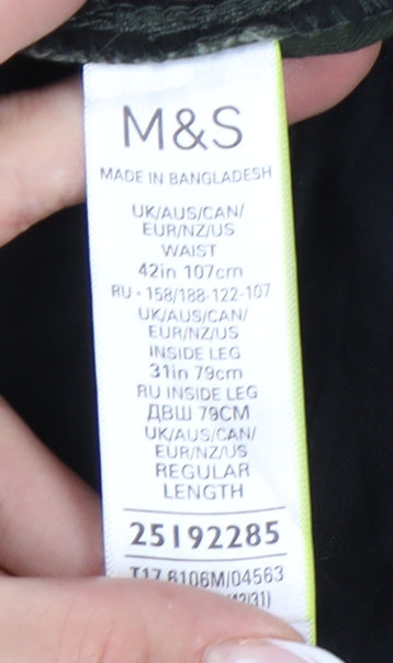 Marks and Spencer Men's Green Cargo Trousers Size XL