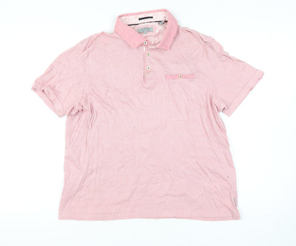 Ted Baker Men's Pink XL Short Sleeve Button-Up Shirt