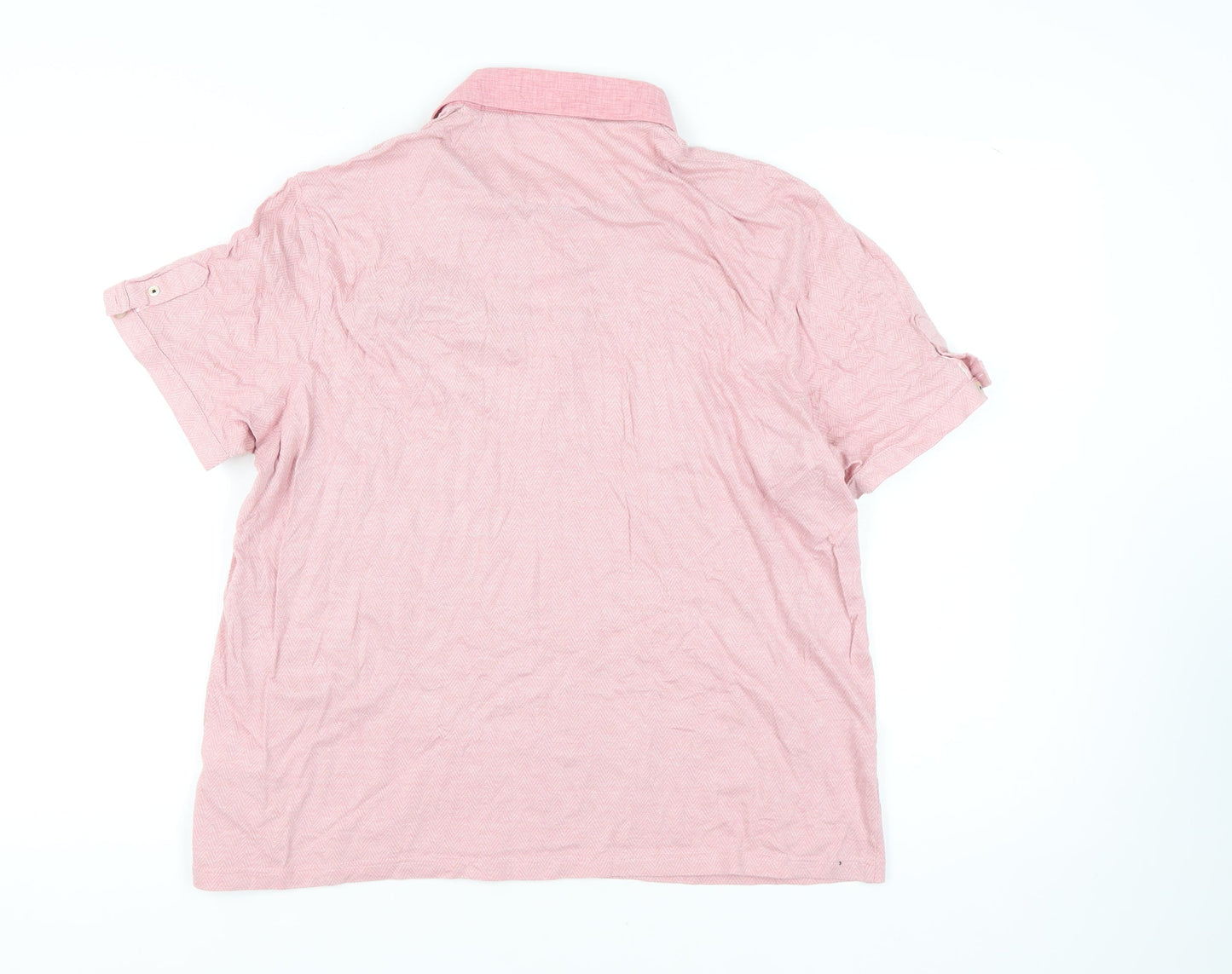 Ted Baker Men's Pink XL Short Sleeve Button-Up Shirt
