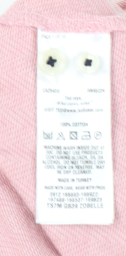 Ted Baker Men's Pink XL Short Sleeve Button-Up Shirt