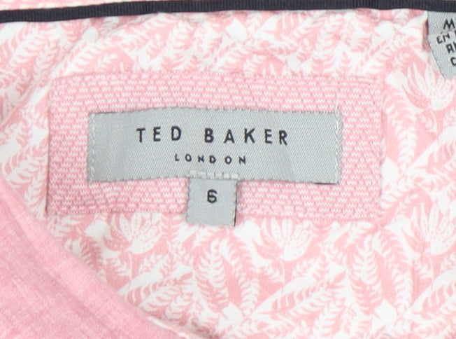 Ted Baker Men's Pink XL Short Sleeve Button-Up Shirt