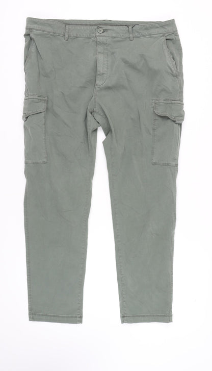 Marks and Spencer Men's Green Cargo Trousers Size 40