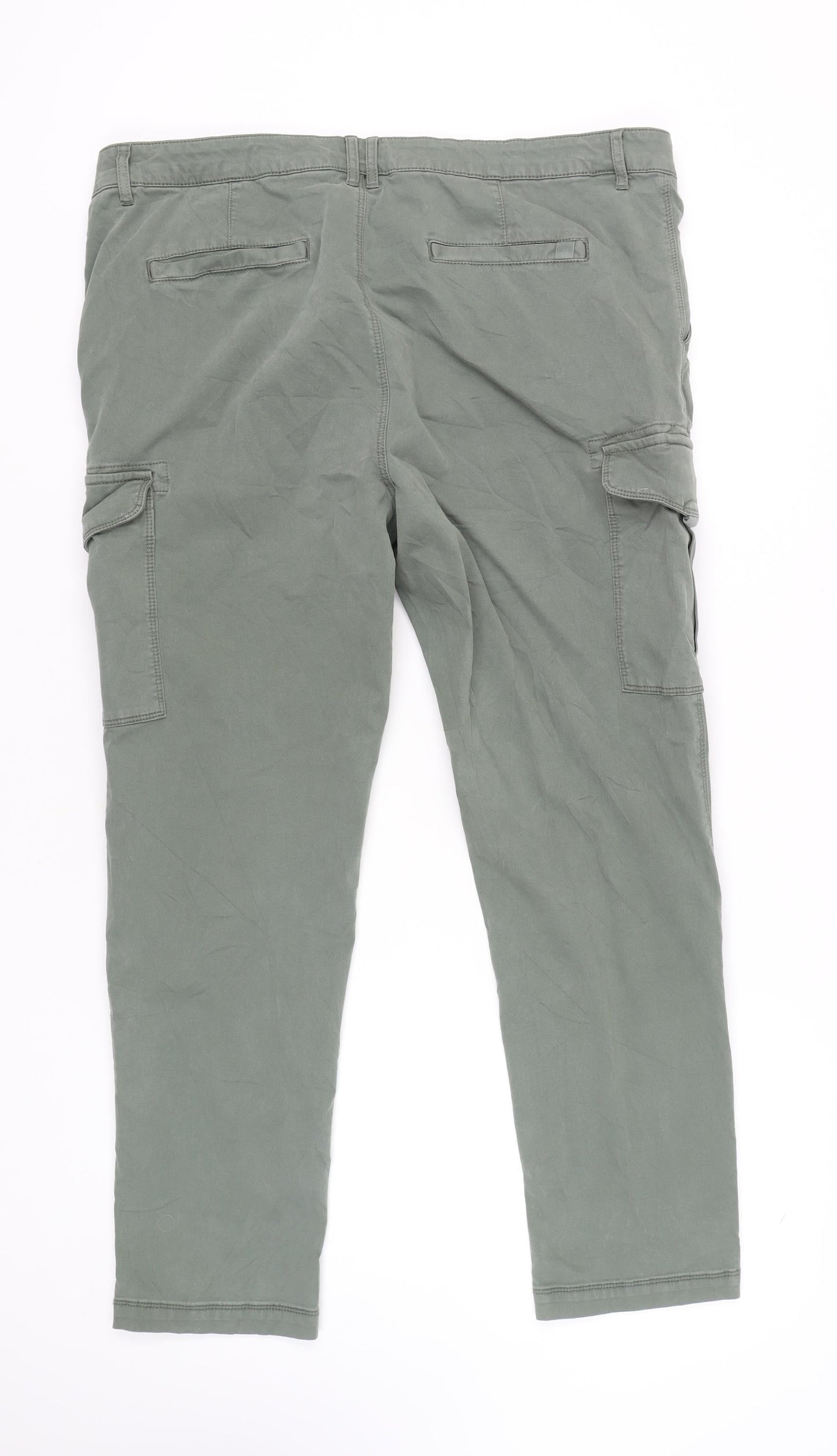 Marks and Spencer Men's Green Cargo Trousers Size 40