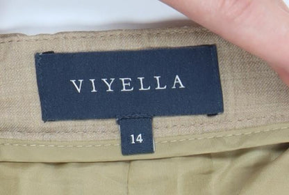 Womens UK Size 14 Viyella   Beige Trousers