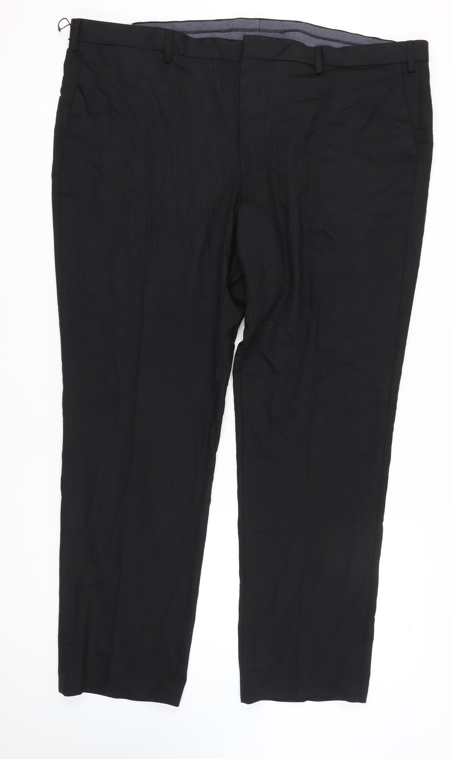 Marks & Spencer Men's Black Regular Fit Trousers