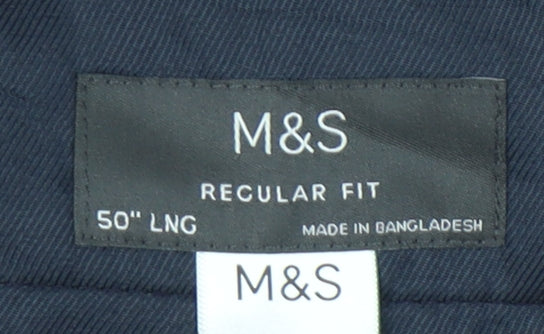 Marks & Spencer Men's Black Regular Fit Trousers