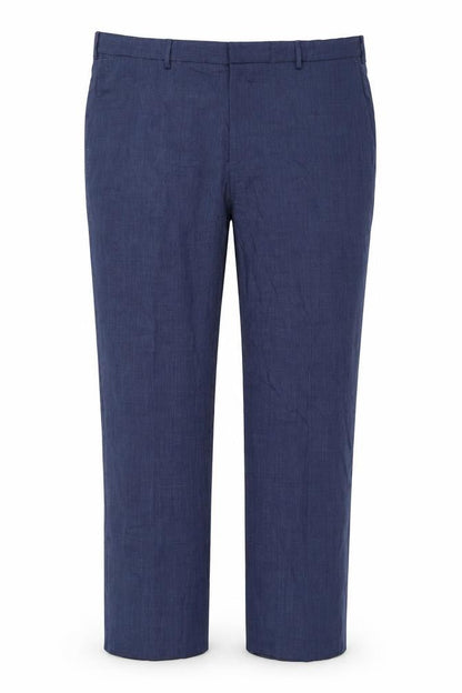 Mens UK Size 46 Marks and Spencer Regular Fit Business Formal Blue Trousers