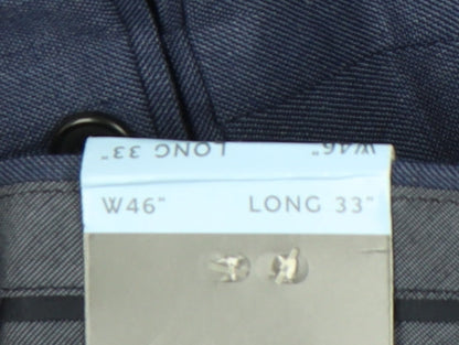 Marks & Spencer Men's Blue Regular Fit Trousers