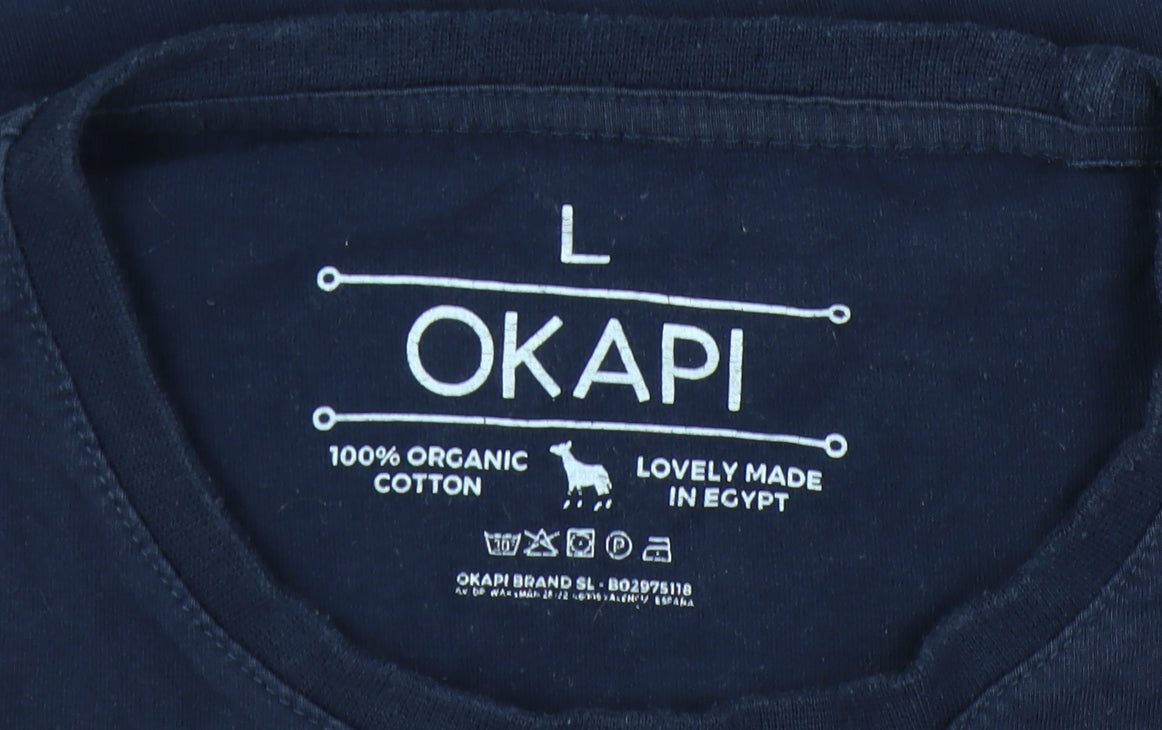 Okapi Men's Blue L Nature Graphic T-Shirt