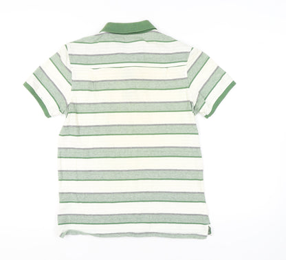 St. George by Duffer Men's Green Striped Polo M
