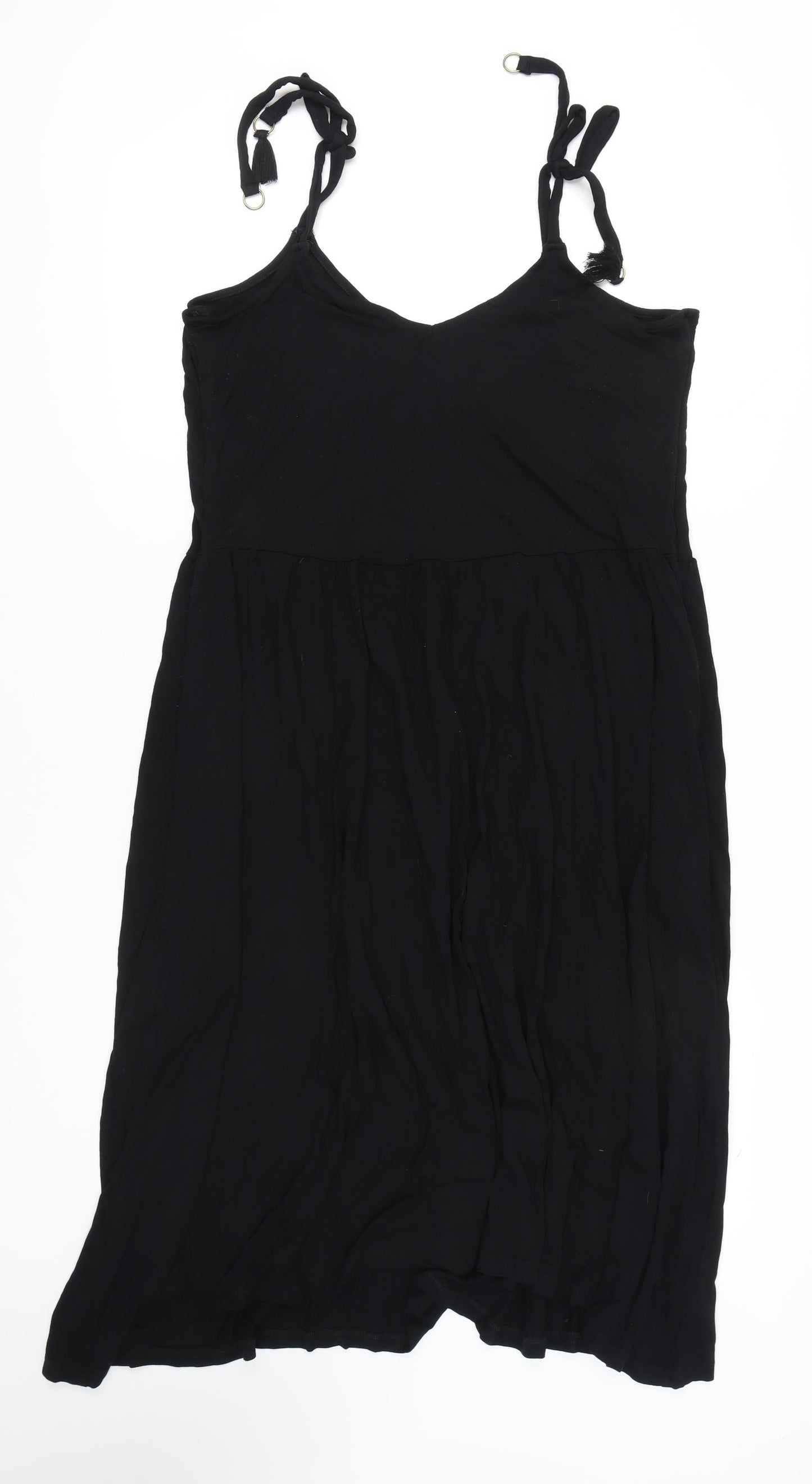 Next Women's Black Strappy Sleeveless Dress, Size 20